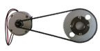 Silnik 24V 1016 280W +łańcuch +zębatka z wolnym kołem 80T