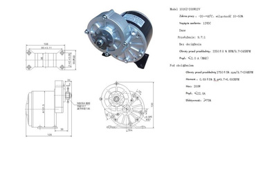 Silnik 12V 200W napęd elektryczny motoreduktor DC 1016z wózek pieczarkarni zdjęcie nr 12